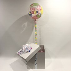Baby Girl Deco Bubble Balloon in a Box